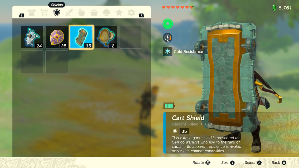 totk cart shield